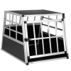 Tech Dogbox alumínium kutya szállító autóba 70x54x51cm praktikus mobil autós ketrec szimpla