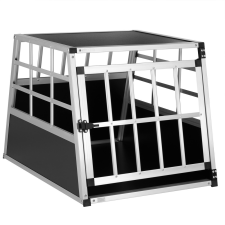 Tech Dogbox alumínium kutya szállító autóba 70x54x51cm praktikus mobil autós ketrec szimpla szállítóbox, fekhely kutyáknak