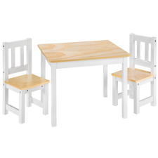 Tech Gyerek fa asztal és szék szett beltéri felhasználásra játszó asztal kerti bútor