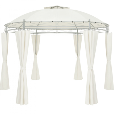 Tech Kerek kerti sátor fémvázas szerelhető kerti bézs pavilon 350 cm átmérő kerti bútor