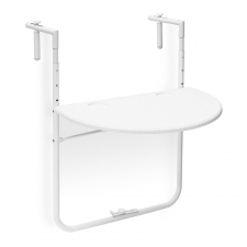 Tech Korlátra szerelhető kávézó asztal fehér színben kiváló például terasz korlátjára Rattan design kerti bútor