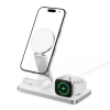 Tech-Protect A47 MagSafe vezeték nélküli töltő mobil / AirPods / Apple Watch 15W, fehér