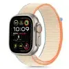 Tech-Protect Apple Watch 4-6, SE, SE (2022) (38 / 40 mm) / Watch 7-9 (41 mm) / Watch 10 (42 mm), textíl pótszíj, nylon, állítható, légáteresztő, TP Nylon, krém