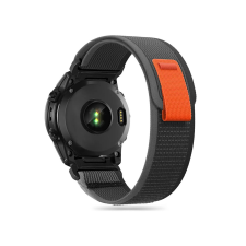 Tech-Protect Garmin Fenix 3 / 5X / 3HR / 5X Plus / 6X / 6X Pro / 7X Nylon szíj - Fekete/Narancssárga (TP606805) okosóra kellék