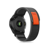 Tech-Protect Garmin Fenix 5 / 6 / 6 Pro / 7 Nylon szíj - Fekete/Narancssárga (TP606751)
