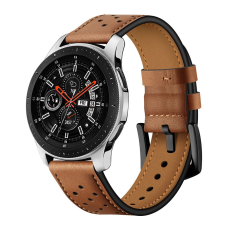 Tech-Protect Huawei Watch GT / GT2 / GT2 Pro (46 mm) okosóra szíj - TECH-PROTECT Leather barna bőr szíj (22 mm szíj szélesség) okosóra kellék