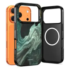 Tech-Protect lamano magsafe iPhone 17 Pro Max zöld aura tok tok és táska