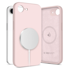 Tech-Protect Liquid Silicone MagSafe tok iPhone 16e, rózsaszín tok és táska