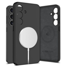 Tech-Protect Liquid Silicone MagSafe tok Samsung Galaxy S25 Plus, fekete tok és táska