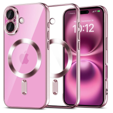 Tech-Protect MAGFLEX MAGSAFE iPhone 16 készülékhez tok fényes rózsaszín tok és táska