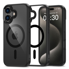 Tech-Protect Magmat MagSafe tok iPhone 16, fekete/átlátszó tok és táska