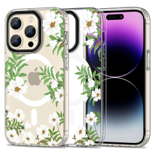 Tech-Protect MagMood (Dasies with Leaves) MagSafe tok iPhone 15 Pro Max - fehér tok és táska