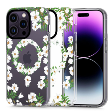 Tech-Protect Magmood MagSafe Apple iPhone 14 Pro Max White Daisy tok és táska