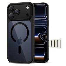 Tech-Protect MAGPEAK MAGSAFE CC iPhone 17 Pro készülékhez tok fekete/átlátszó tok és táska