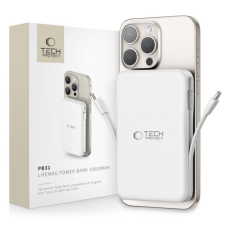 Tech-Protect PB31 LifeMag MagSafe Power Bank 10000mAh, fehér power bank