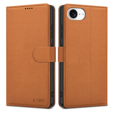Tech-Protect pénztárca tok iPhone 16E készülékhez nyeregbarna tok és táska