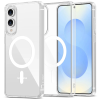 Tech-Protect Samsung Galaxy S25 Edge SM-S937, Műanyag hátlap védőtok + szilikon keret, Magsafe töltővel kompatibilis, FlexAir Hybrid Magsafe, átlátszó