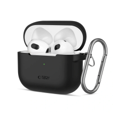 Tech-Protect Silicone Hook Apple Airpods 3 Black fülhallgató, fejhallgató tok