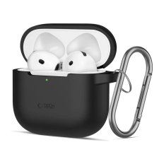 Tech-Protect Silicone Hook tok Apple AirPods 4 készülékhez Fekete tok és táska