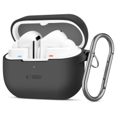 Tech-Protect Silicone Hook tok Galaxy Buds 3 / 3 Pro - fekete fülhallgató, fejhallgató tok