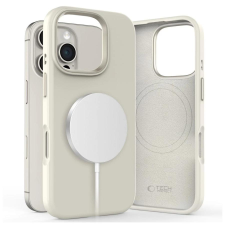 Tech-Protect Silicone Pure MagSafe iPhone 16 Pro készülékhez tok Cosmic Latte tok és táska