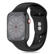 Tech-Protect Silicone szíj Apple Watch 42/44/45/49mm, black okosóra kellék