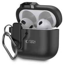 Tech-Protect Slim Hook Burkolat Apple Airpods-Hoz 4 Fekete fülhallgató, fejhallgató tok