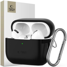 Tech-Protect Szilikon Hook Tok Apple Airpods Pro 1/2 Fekete fülhallgató, fejhallgató tok