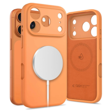 Tech-Protect szilikon MagSafe iPhone 17 Pro készülékhez tok Cosmic narancs tok és táska