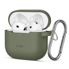 Tech-Protect Szilikonhorg Apple Airpods 4 Zöld Tokhoz fülhallgató, fejhallgató tok