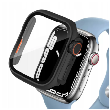 Tech-Protect tok DEFENSE 360 Fekete / Narancs színű, Apple Watch 45mm készülékhez (128307) okosóra kellék