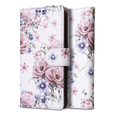 Tech-Protect Wallet Galaxy A34 5G Blossom Flower telefontok világosfekete tok és táska