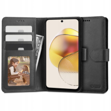 Tech-Protect Wallet könyv tok Motorola Moto G73 5G, fekete tok és táska