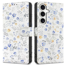 Tech-Protect Wallet könyv tok Samsung Galaxy S25, spring flowers tok és táska