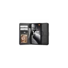 Tech-Protect Wallet könyv tok Xiaomi 14T, fekete tok és táska