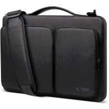 Tech-Protect ZONE TP Defender Bag Laptop táska vállpánttal 16" fekete (5906302372959) számítógéptáska