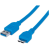 Techly 304857 USB 3.0 adat- és töltőkábel 0.5m - Kék
