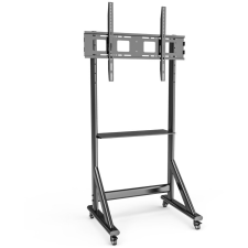 Techly ICA-TR7412 TV tartókeret 2,54 M (100") Fekete (TLY_368741) tv állvány és fali konzol