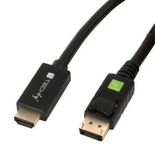 Techly ICOC DSP-H12-020 DisplayPort 1.2 - HDMI 1.4 Kábel 2m - Fekete kábel és adapter
