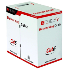 Techly ITP6-CCA-305-GY hálózati kábel Szürke 305 M Cat6 U/UTP (UTP) kábel és adapter