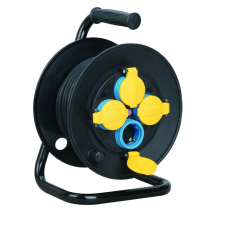 Technik Industrial Kábeldob 4-er 25m 1,5mm2 H07RN-F (IP44) 16A hosszabbító, elosztó