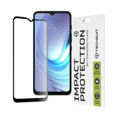 TECHSUIT - 111D teljes burkolat / teljes ragasztós üveg - Motorola Moto G50 - fekete (KF235727) mobiltelefon kellék