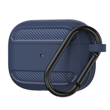 TECHSUIT AirPods 3 fedél – Techsuit Carbon Silicone – sötétkék fülhallgató, fejhallgató tok