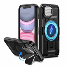 TECHSUIT IPhone 11 / iPhone XR tok - Techsuit CamVault MagSafe - fekete tok és táska