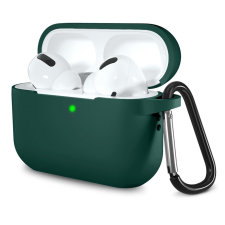 TECHSUIT - szilikon tok - Apple AirPods Pro 1 / 2-hez, sima ultravékony anyag - sötétzöld fülhallgató, fejhallgató tok