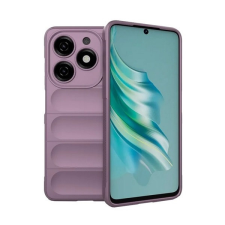  Tecno Spark 20, Szilikon tok, közepesen ütésálló, 3D minta, lila tok és táska