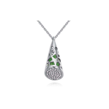  Tectum nyaklánc - zöld -  Swarovski kristályos nyaklánc