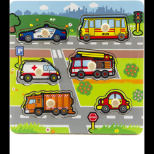 Teddies Fa kirakós játék Az első autóm, 6 db (8592190512286) puzzle, kirakós