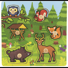 Teddies Fa kirakós játék Az első erdei állatkáim, 6 db (8592190512255) puzzle, kirakós