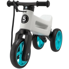 Teddies FUNNY WHEELS Rider SuperSport 2in1, fehér-türkiz + heveder lábbal hajtható járgány